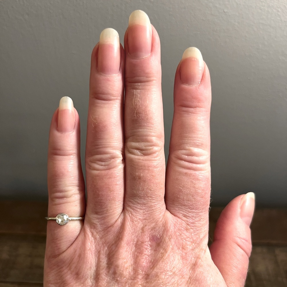 Rosecut Moissanite & Sterling Ring
